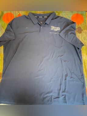 Nike Tampa Bay Rays Polo Mens 4XL Blue Engineered Performance MLB